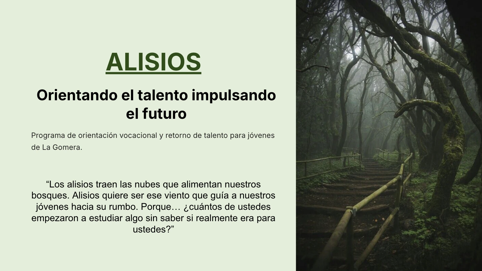 Imagen de presentación del proyecto Alisios